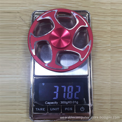 High speed 360 degree rotation fidget hand spinner metal round wheel fidget tri spinner wind finger gyro toys